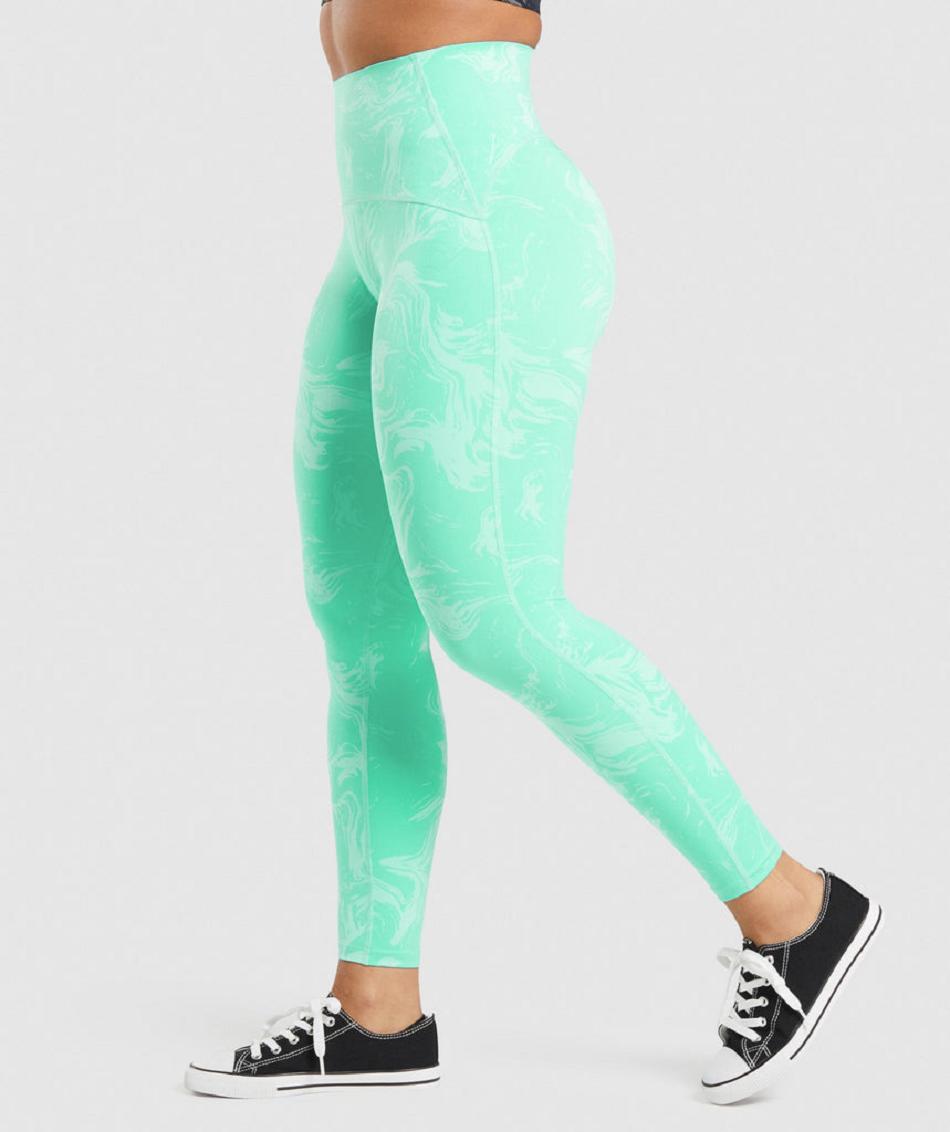 Leggins Gymshark Gs Power High Rise Mujer Turquesa Claro | CO 2877ILH